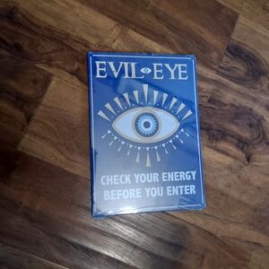 **gbh1980** Evil Eye Blue Wall Sign - Check Your Energy Home Decor